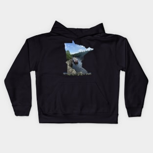 Minnesota State Outline (Interstate State Park) Kids Hoodie